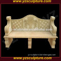 antique large hand carved yellow marble chair for indoor decoration
